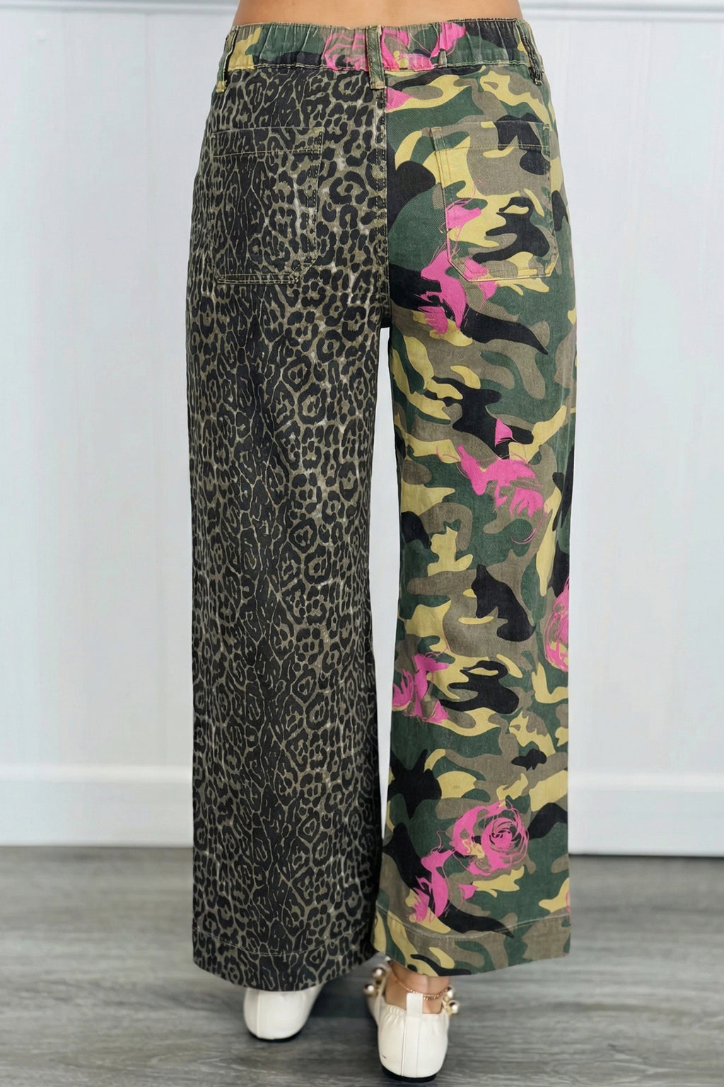 Abstract Camouflage Leopard Jeans