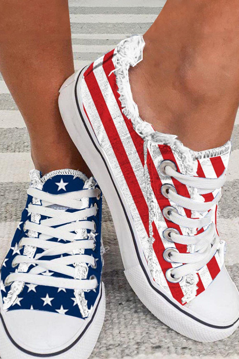 Red, White & Cute Sneakers