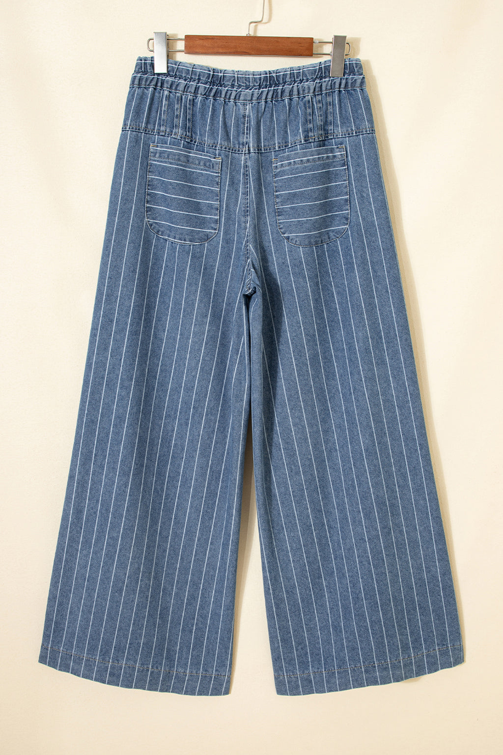 Pleated Casual Wide Leg Jeans