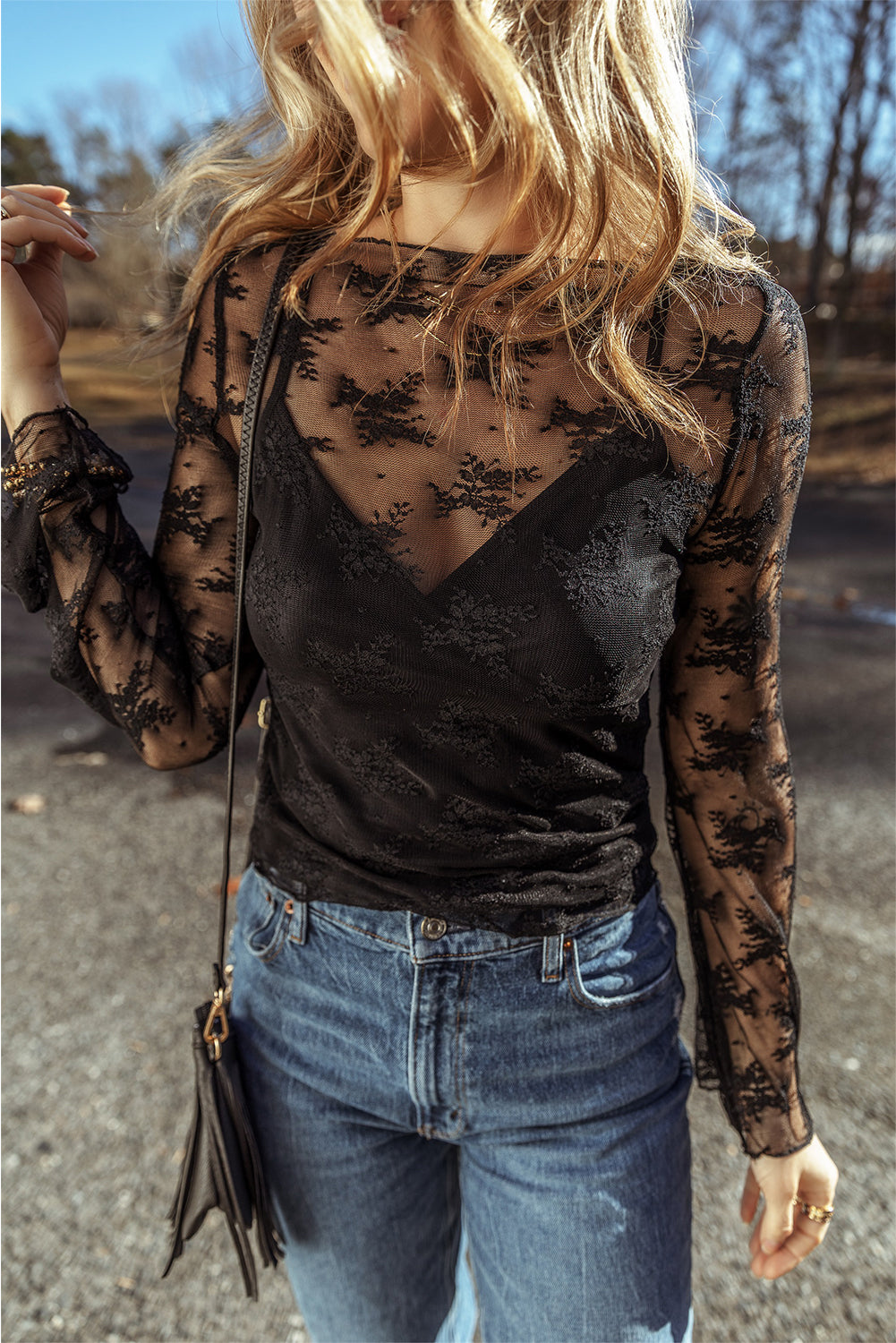 Midnight Muse Lace Top