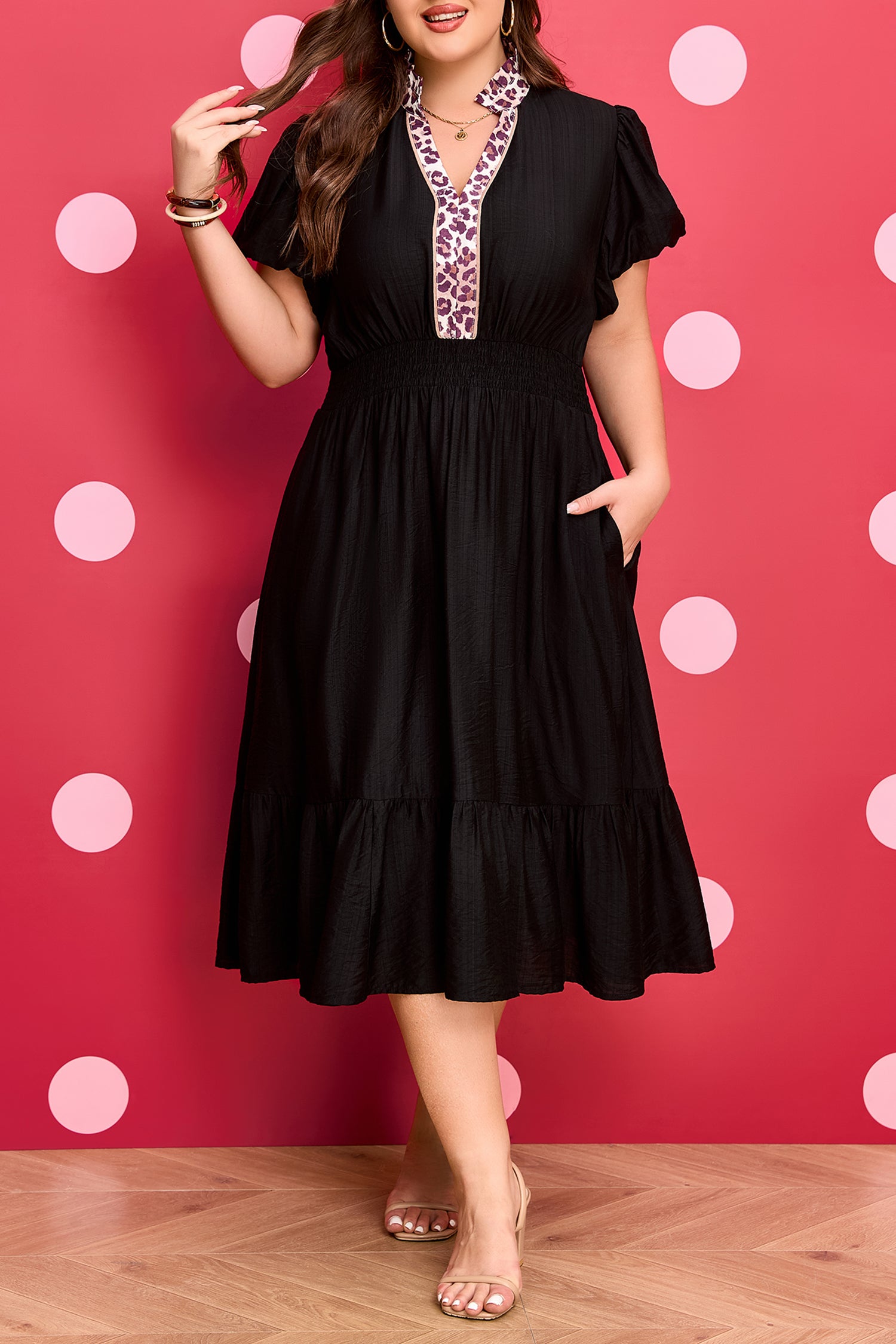 Lux Leopard Ruffle Dress