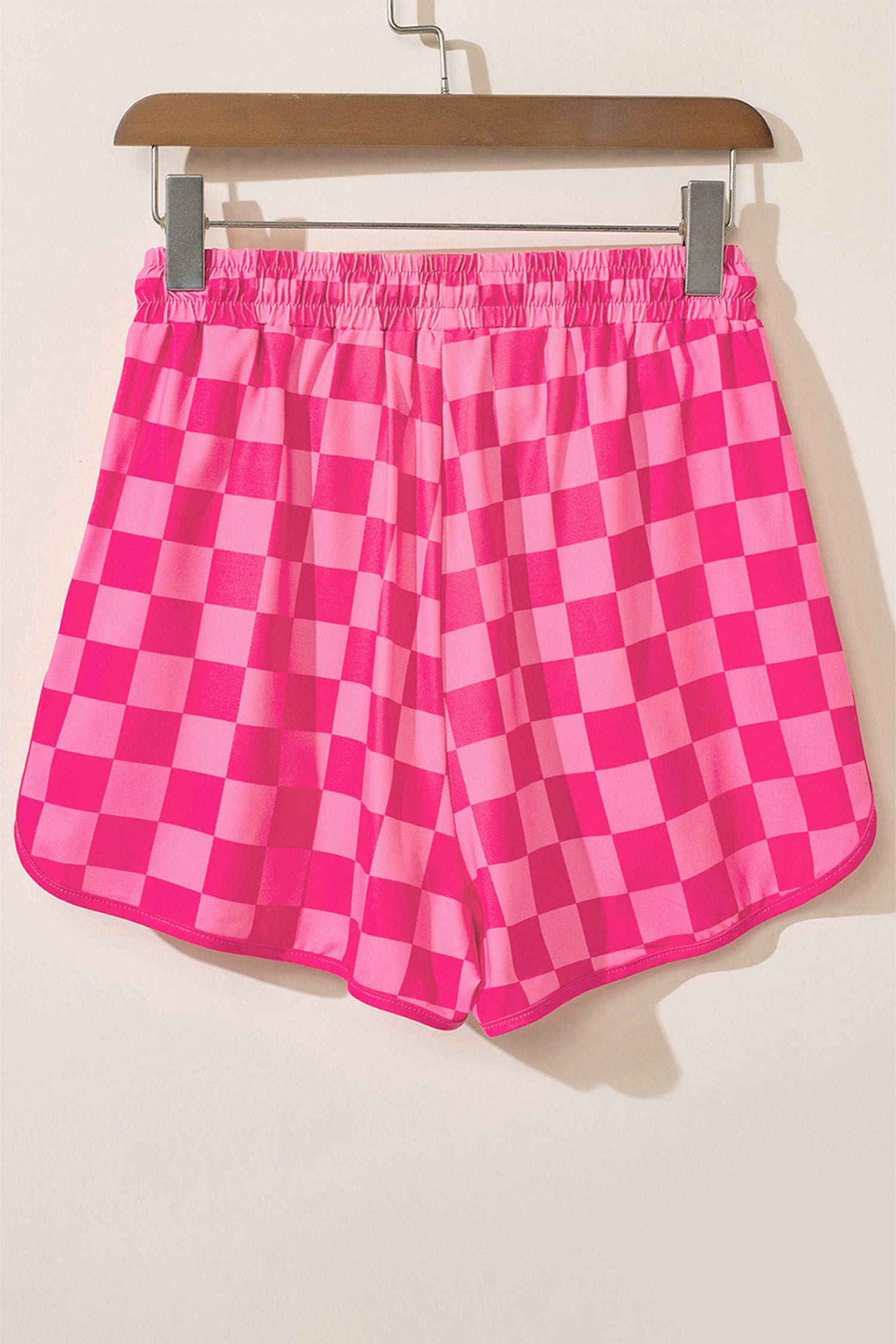 Rose Checkered Casual Shorts