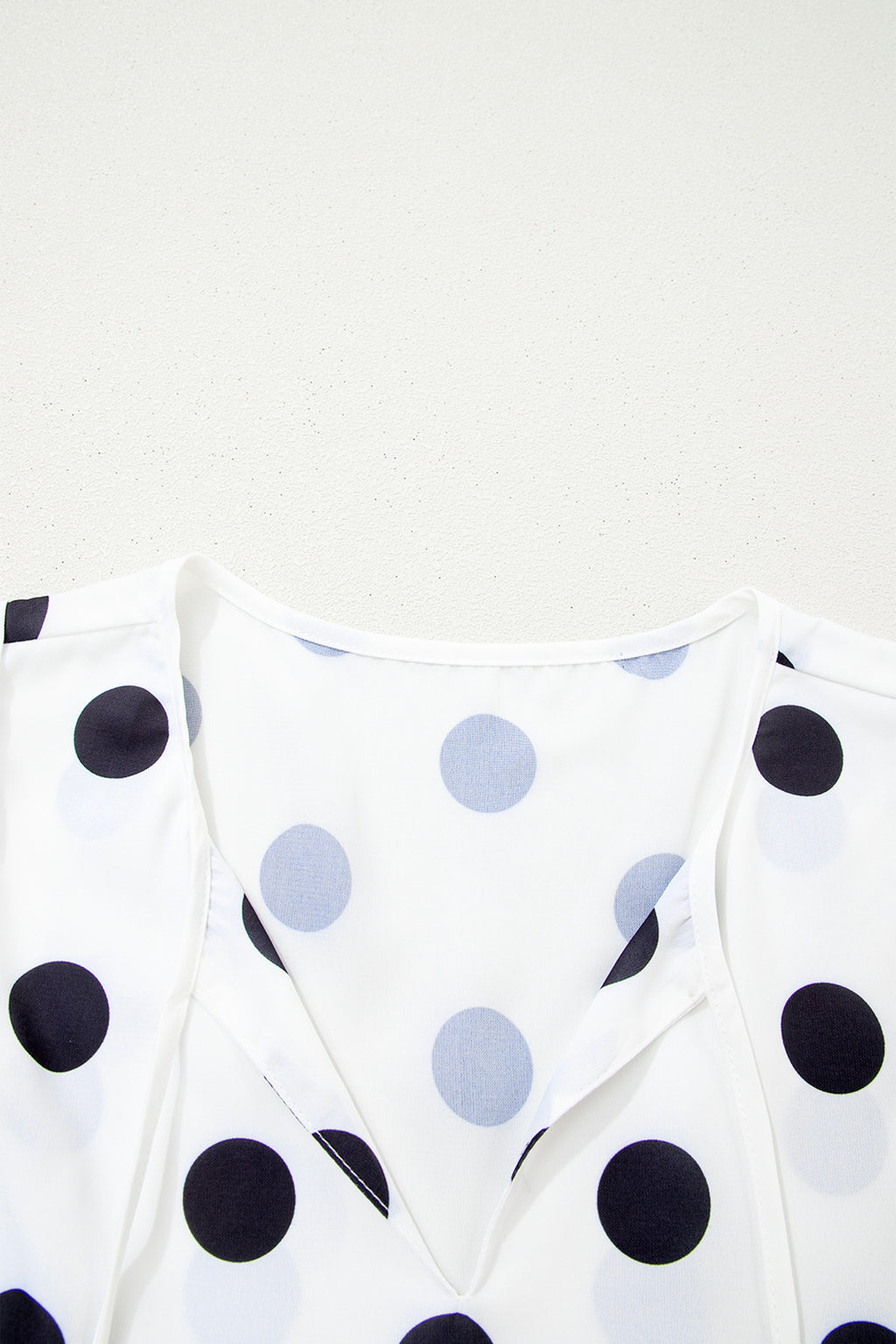 White Polka Dot Babydoll Blouse
