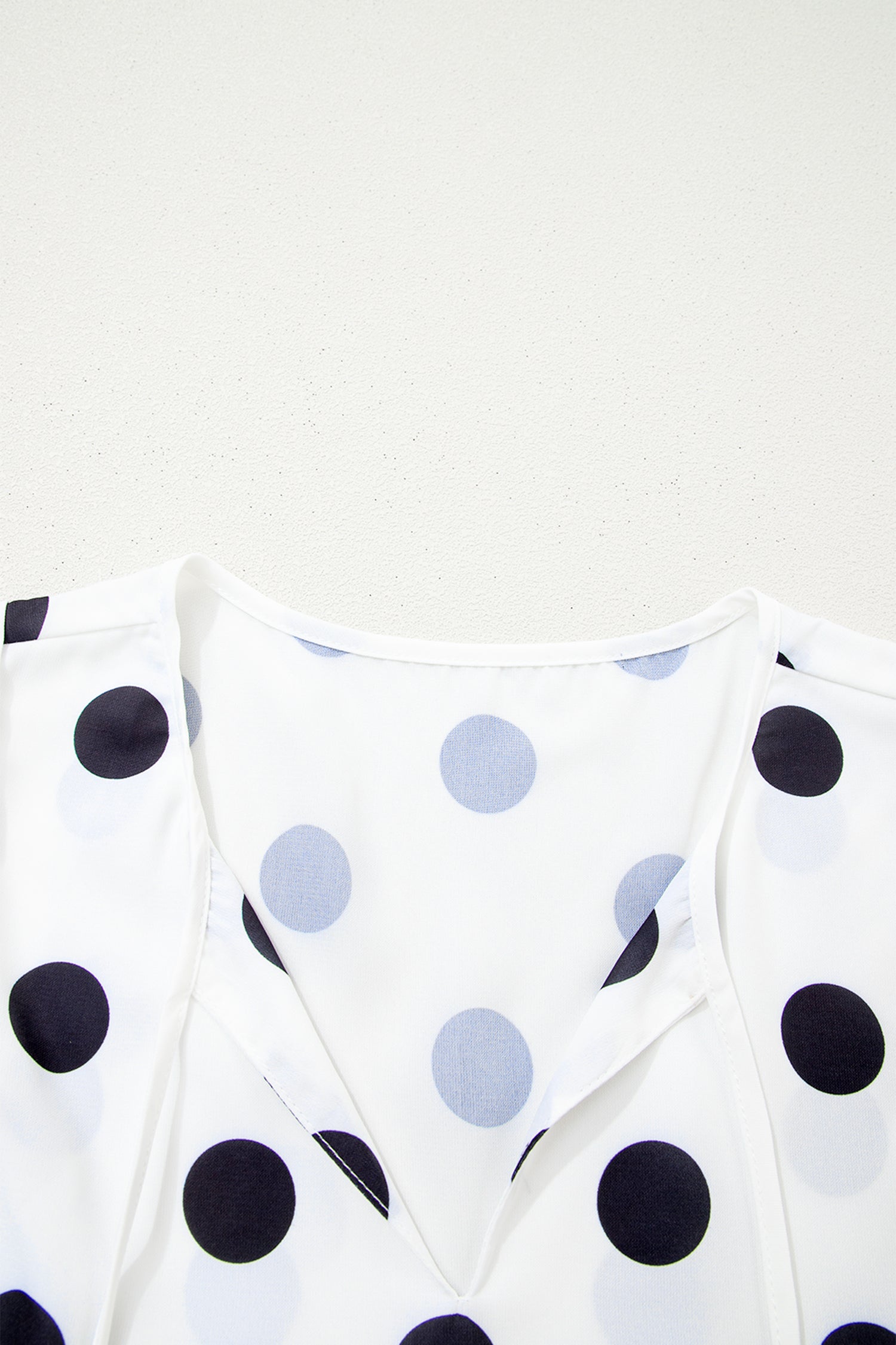 White Polka Dot Babydoll Blouse