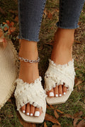 Coastal Tassel Slide Sandals