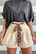 Oatmeal Leopard Shorts