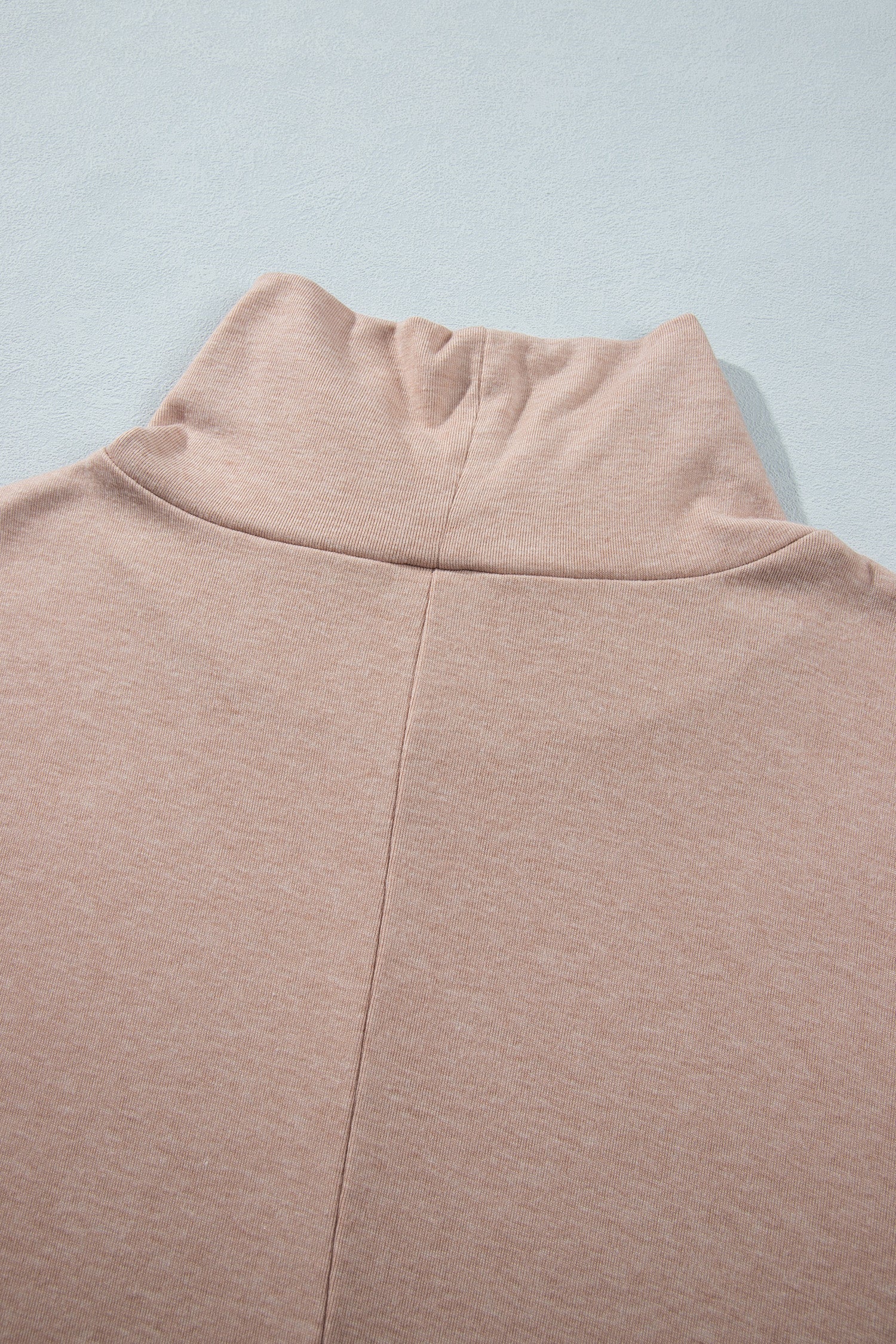 Smoke Gray High Neck Long Sleeve Shift Blouse