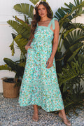 Floral Lace Empire Waist Maxi Dress