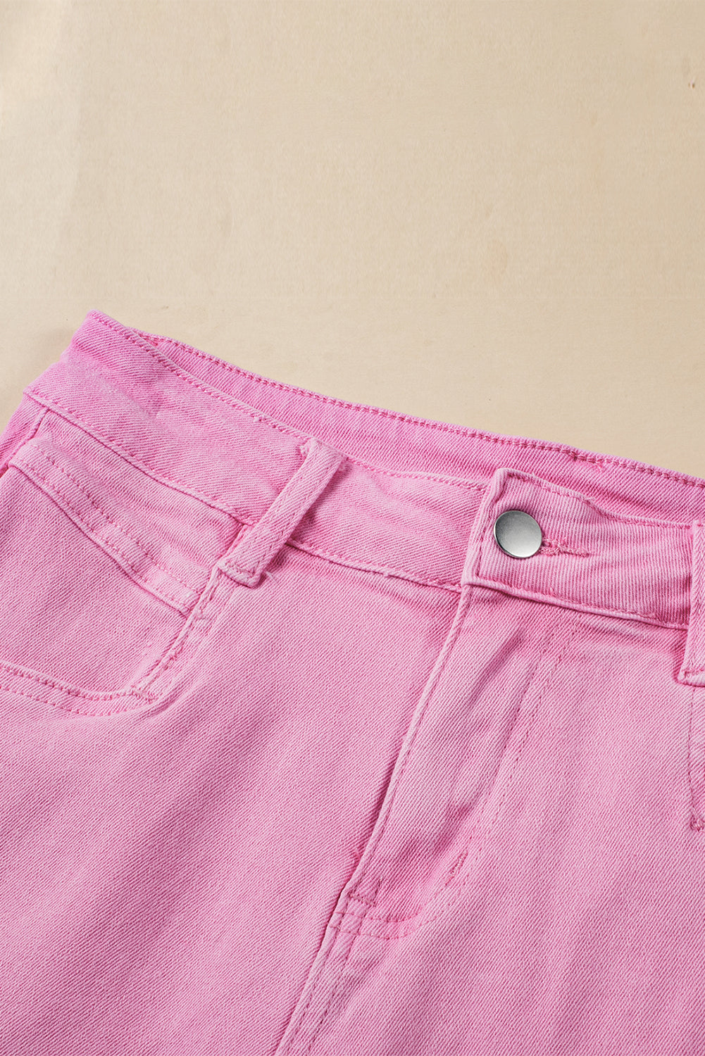 Pink Denim Shorts