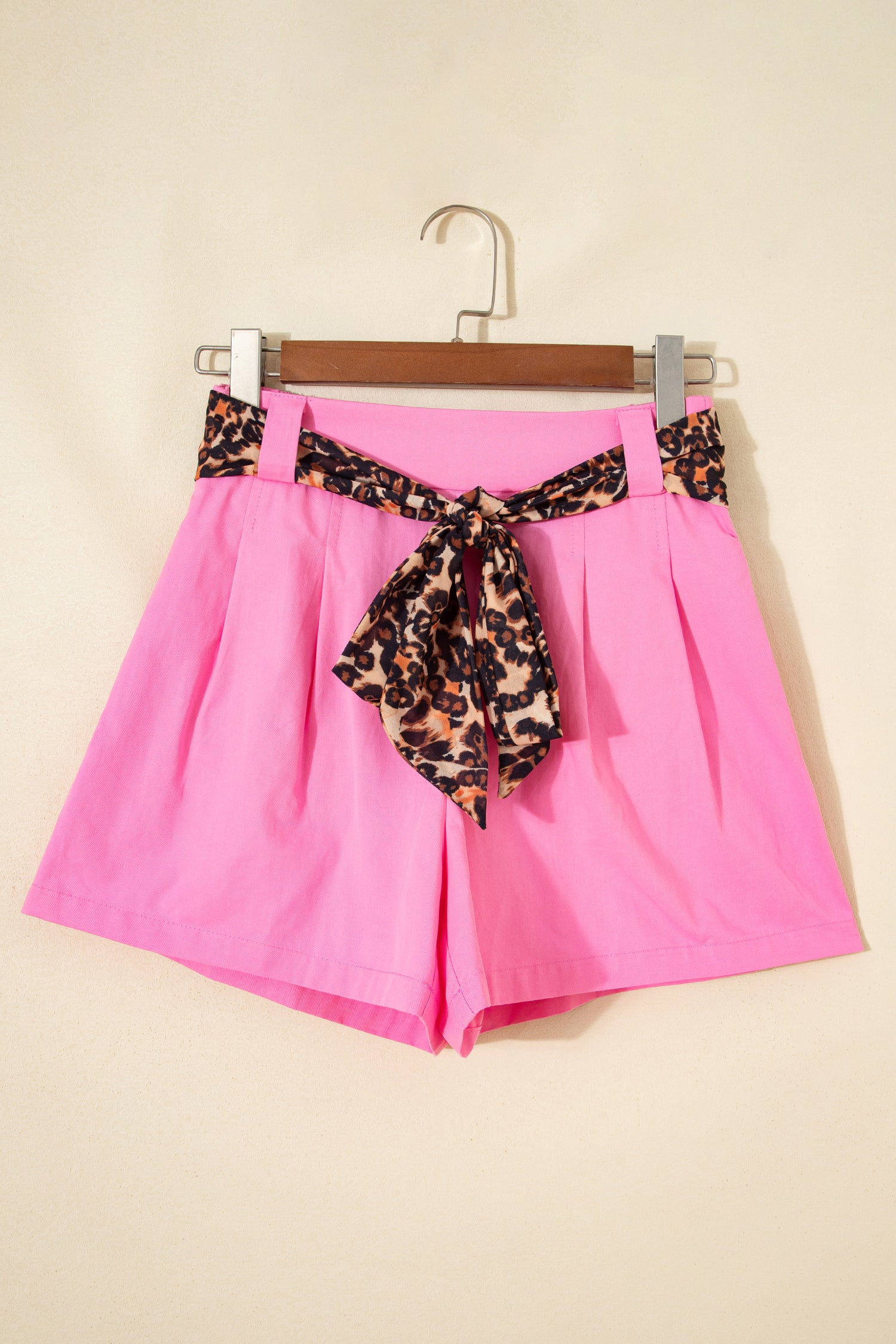 Bright Pink Leopard Shorts