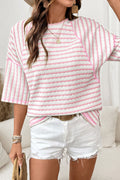 Blush Breeze Striped Top