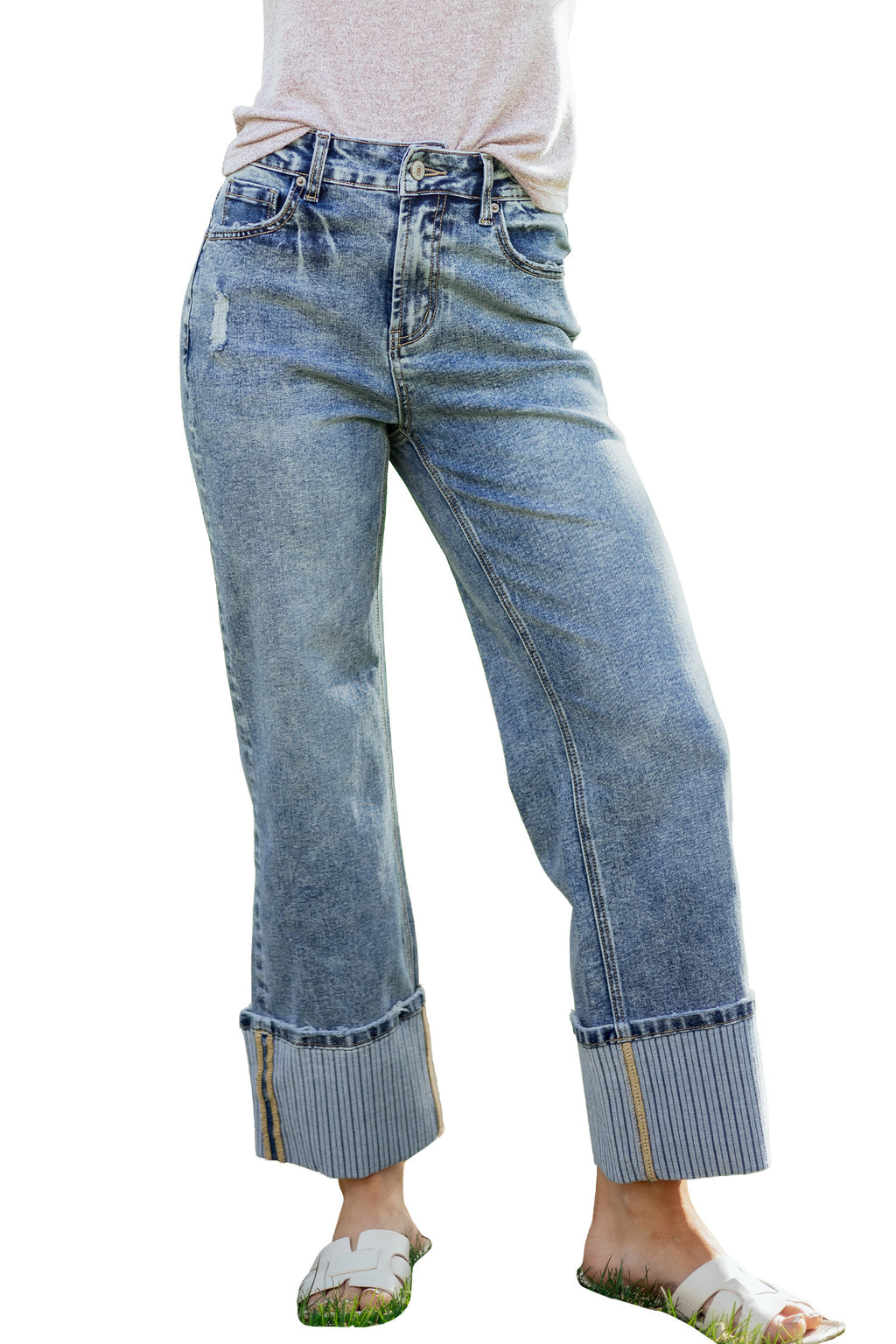 Ashleigh Blue Cuffed Jeans