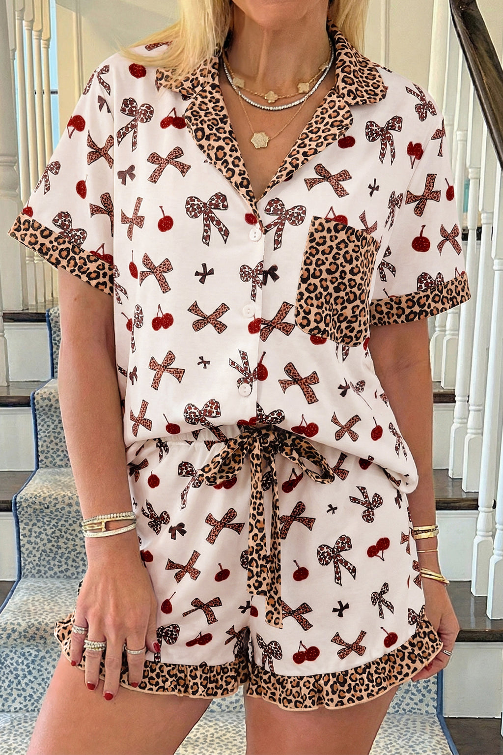 Cherry Bow PJ Set
