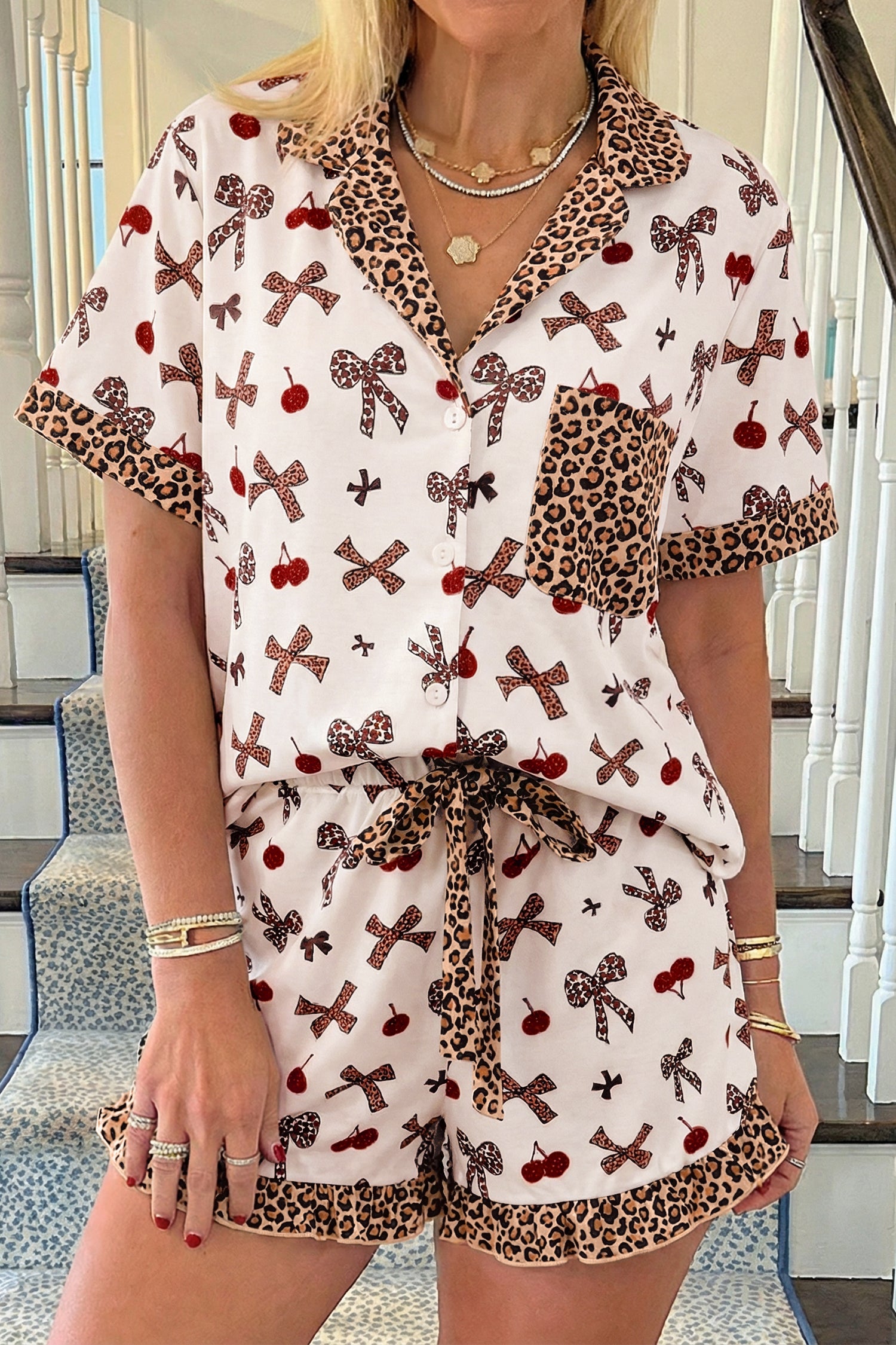 Cherry Bow PJ Set
