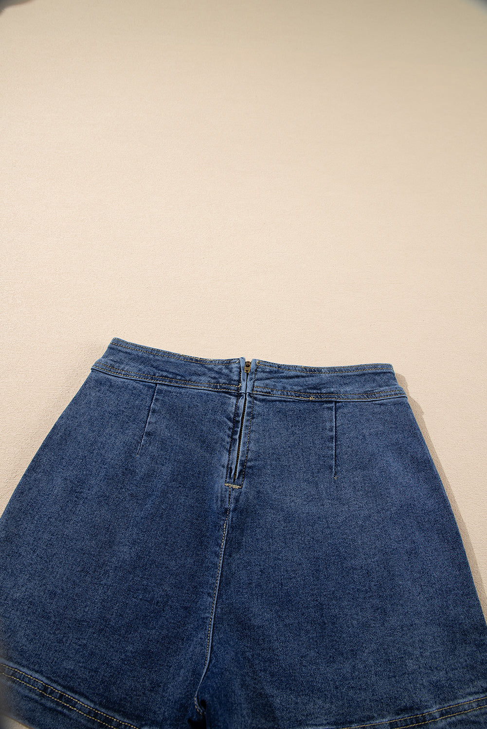 Wrapped Mini Denim Skort