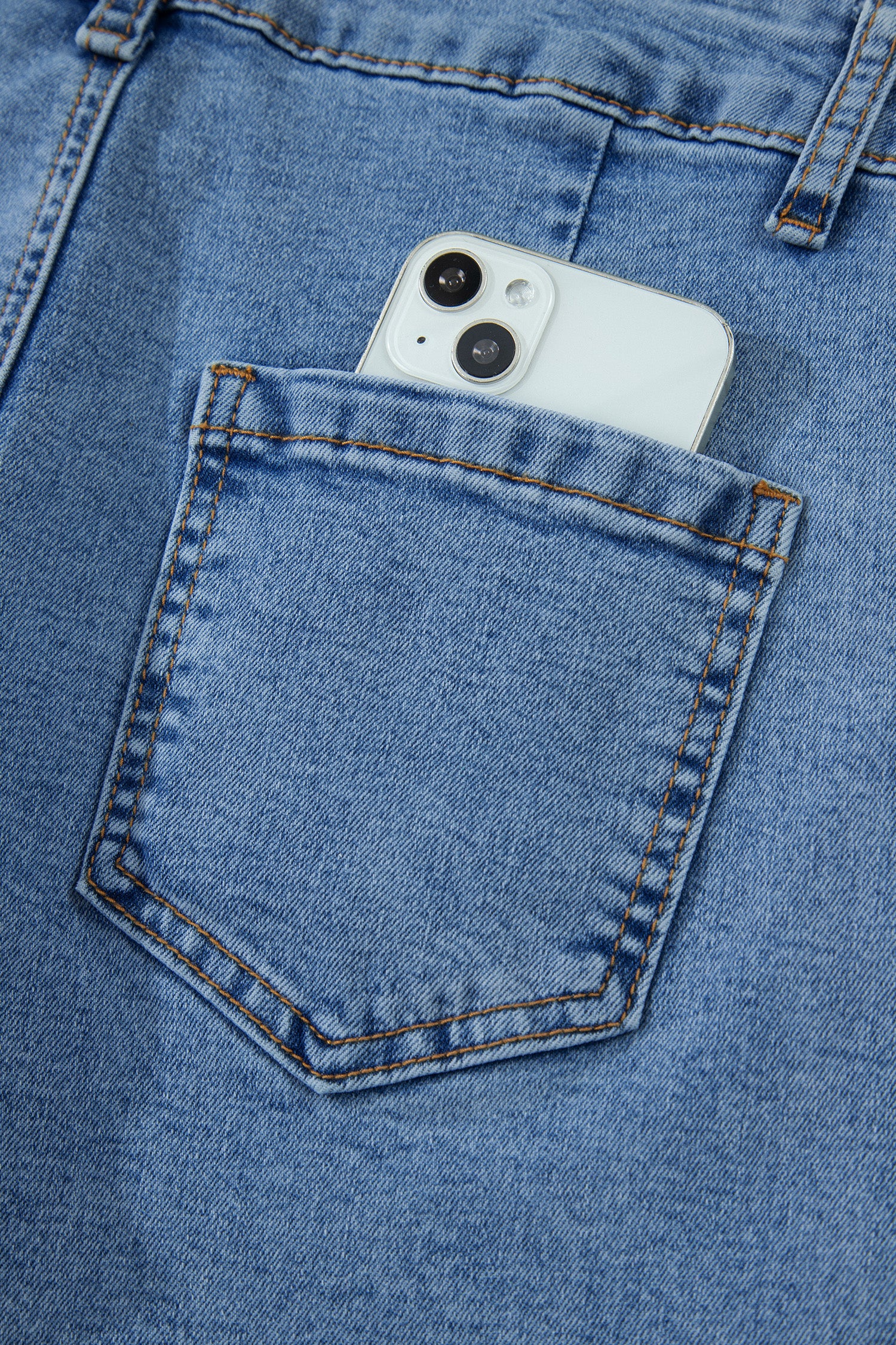 Ivy Seam Denim Shorts