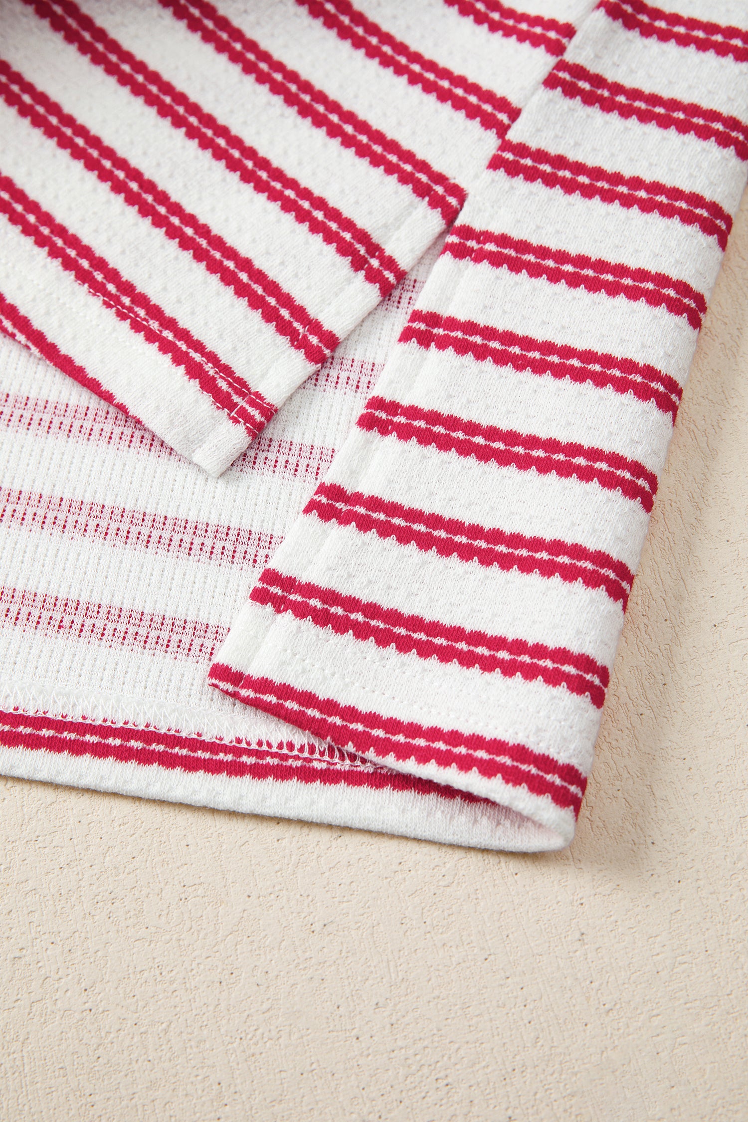 Sail Away Striped Button Top