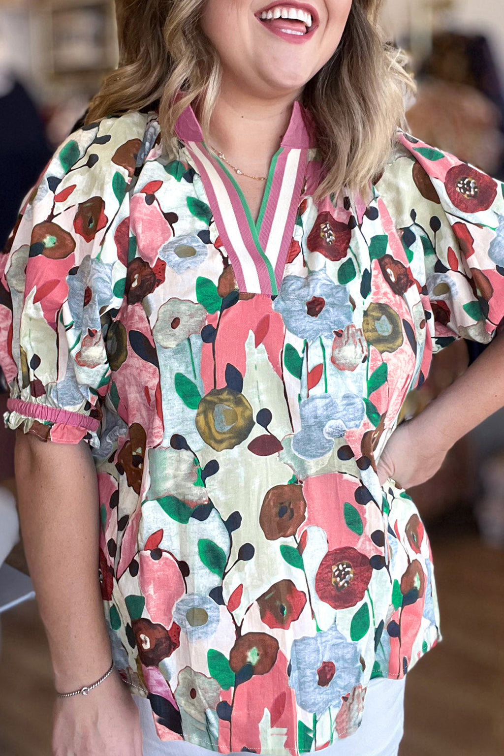 Rosey Floral Blouse