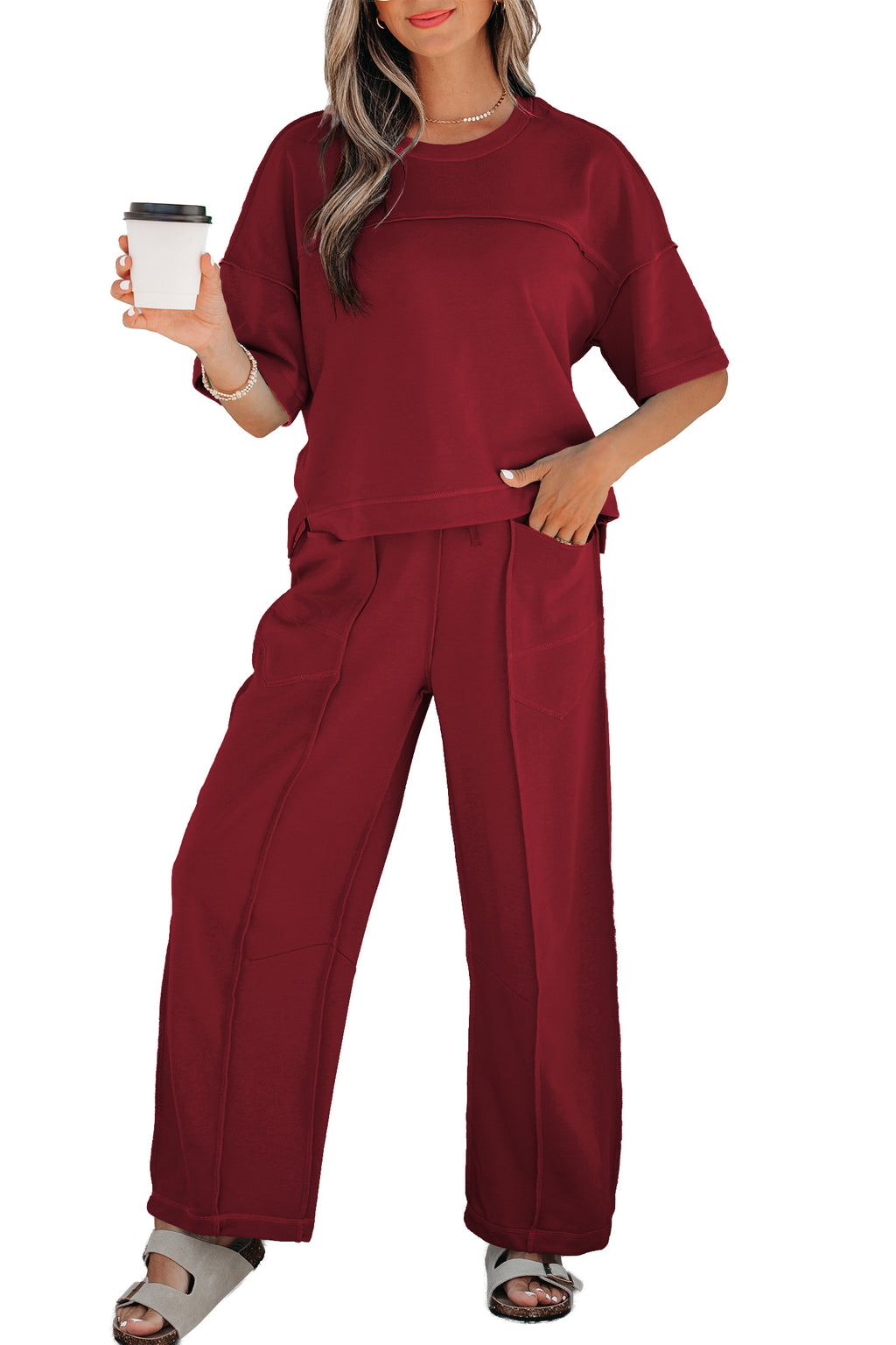 Boxy Tee and Barrel Pants Set