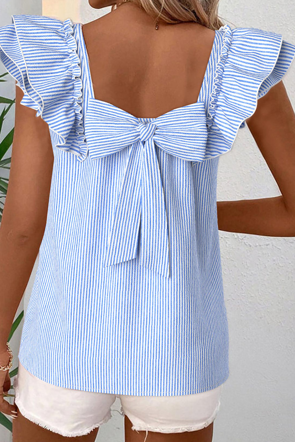 Sky Blue Stripe Blouse