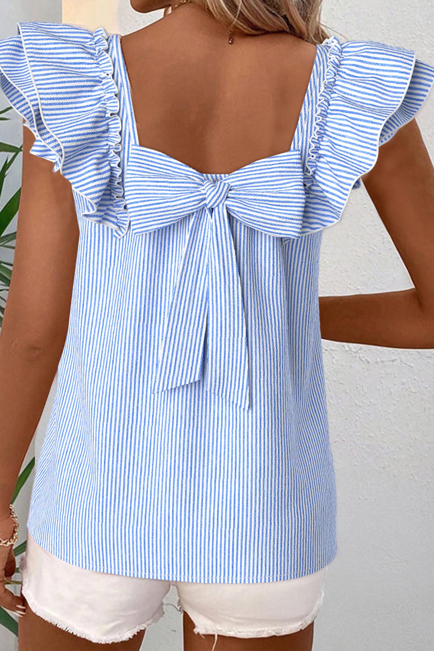 Sky Blue Stripe Blouse