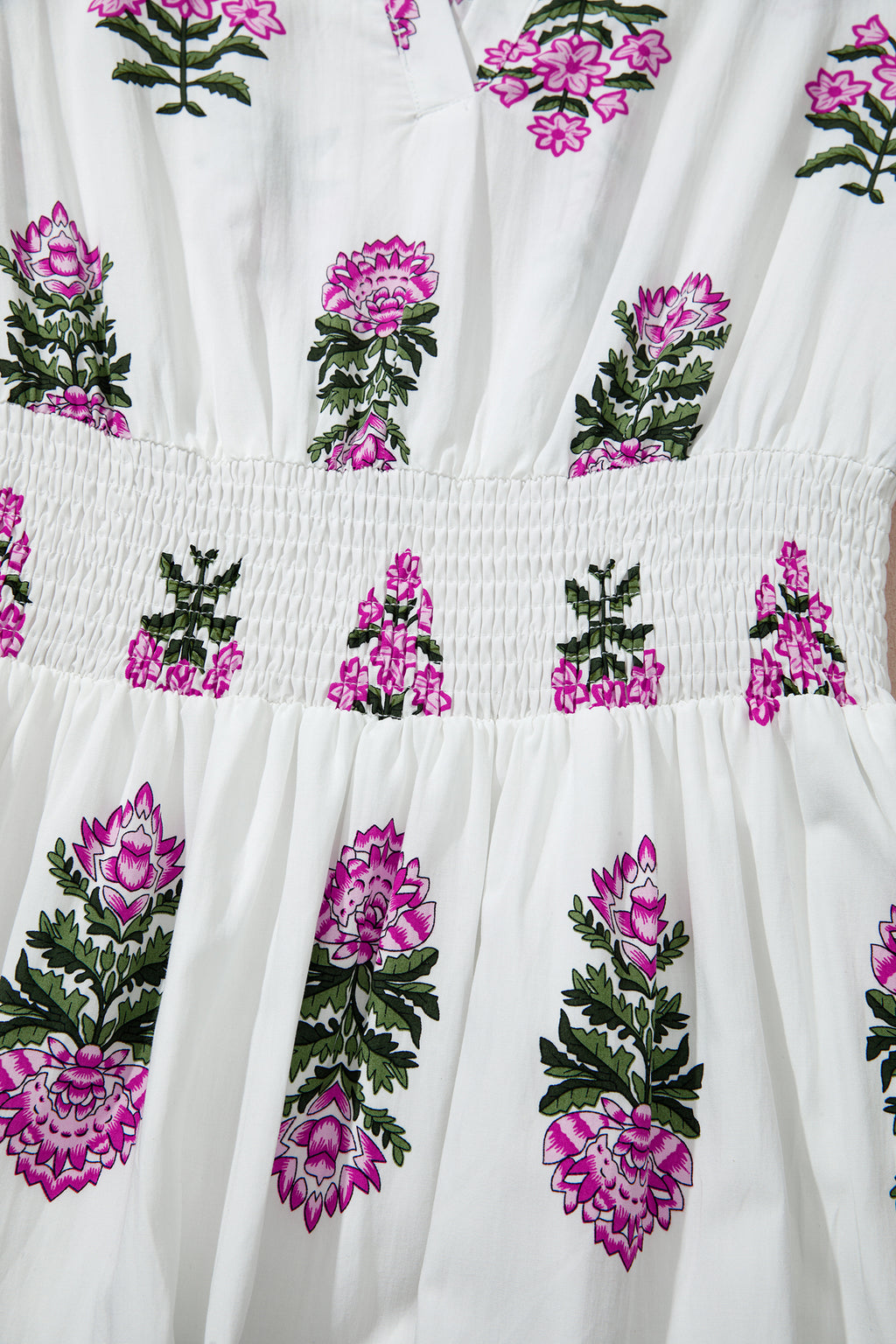 Floral Print Ruffle Hem Maxi Dress