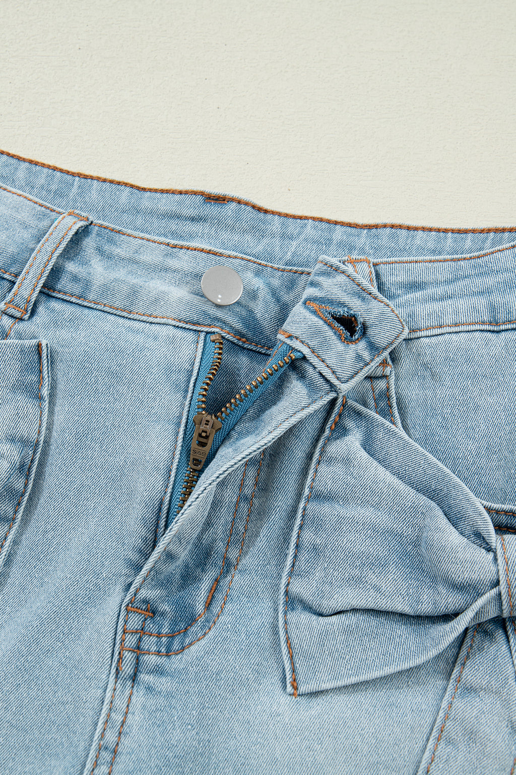Bow Detail Denim Shorts