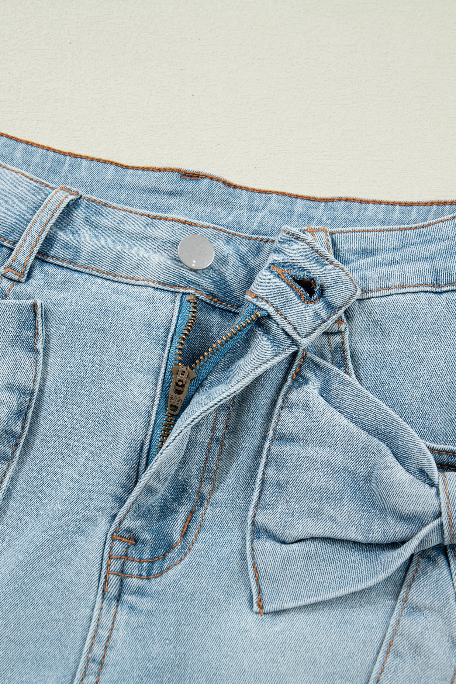 Bow Detail Denim Shorts