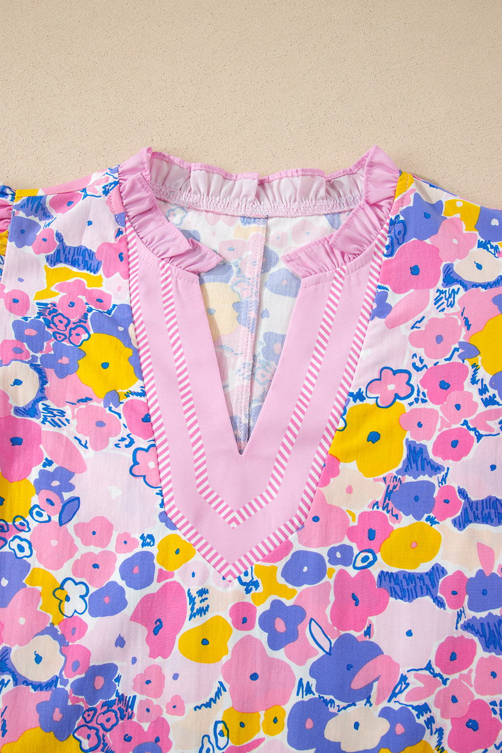 Pink Playful Floral Blouse