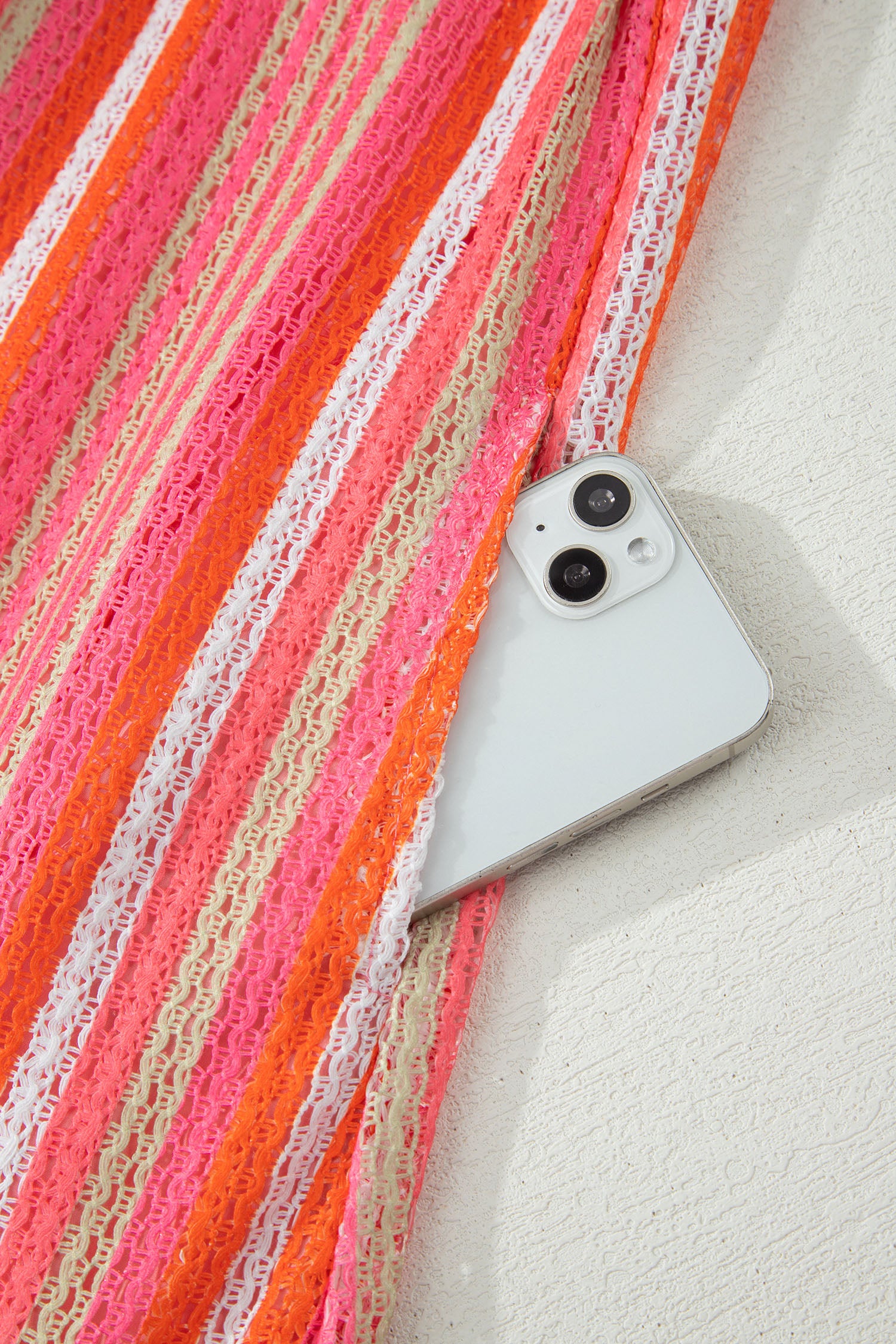 Pink Stripe Ruffled Vacation Maxi Dress