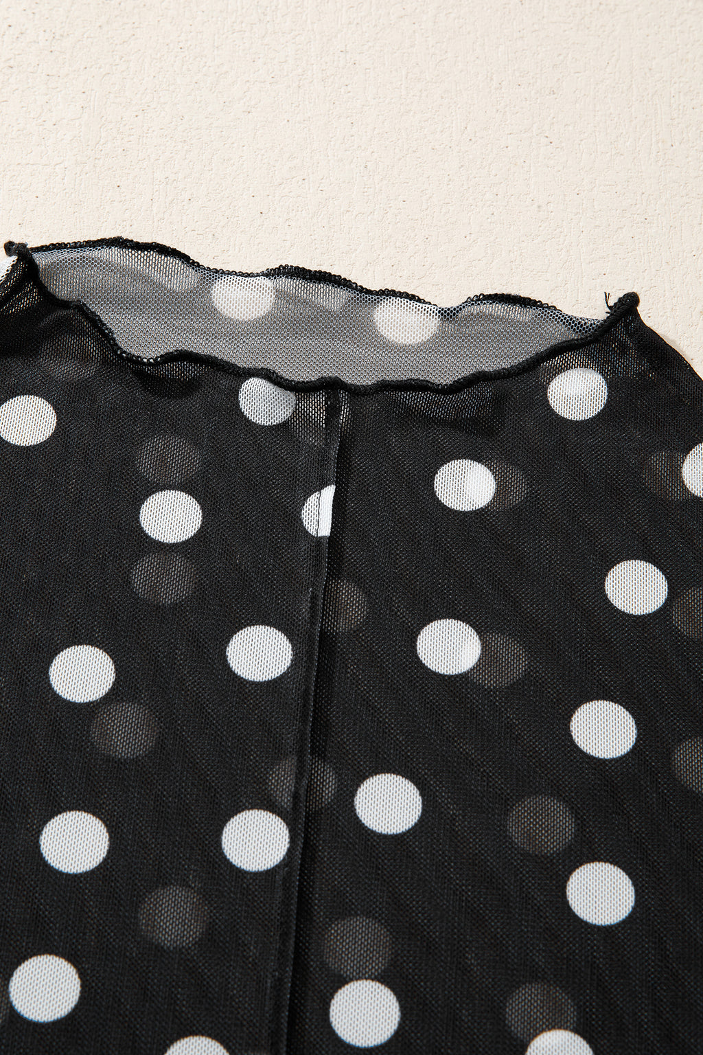 Black Polka Dot Mesh Tee