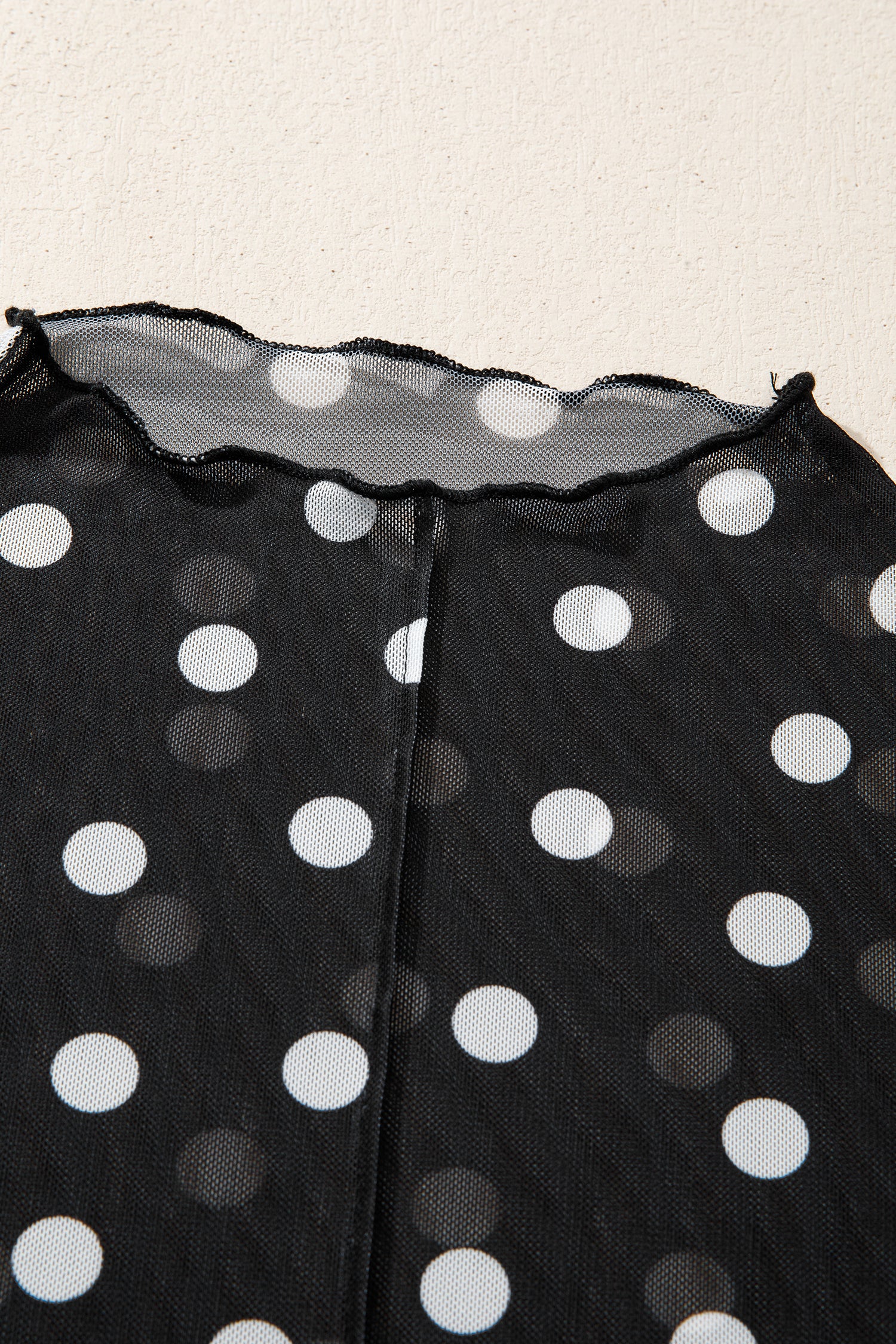 Black Polka Dot Mesh Tee