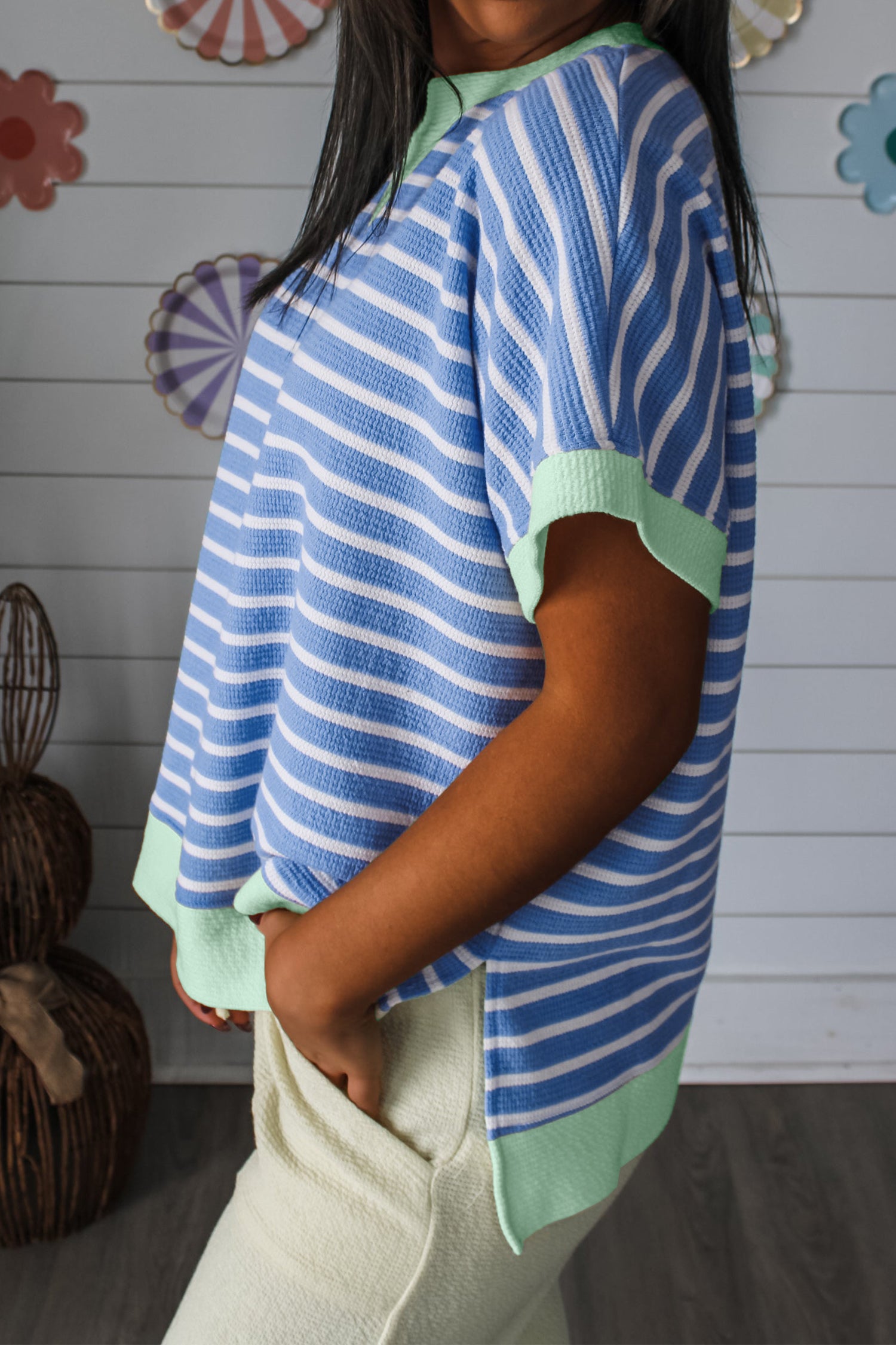 Coastal Calm Striped Top