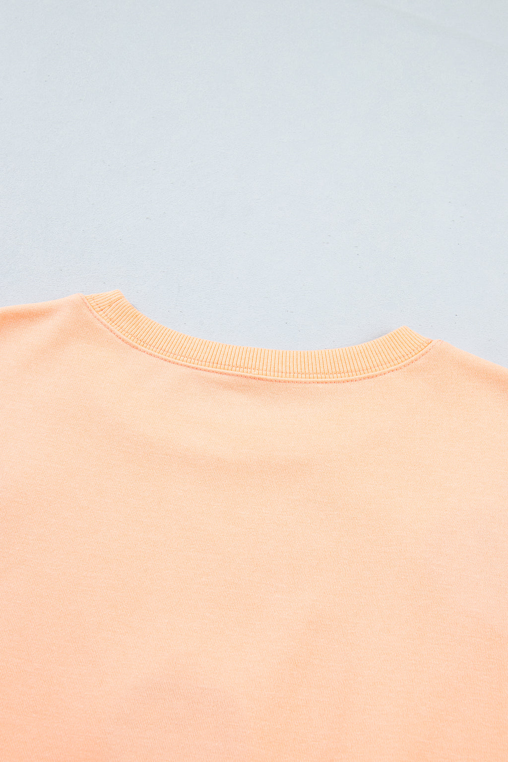 Orange Embroidered Pumpkin Face Drop Shoulder Sweatshirt