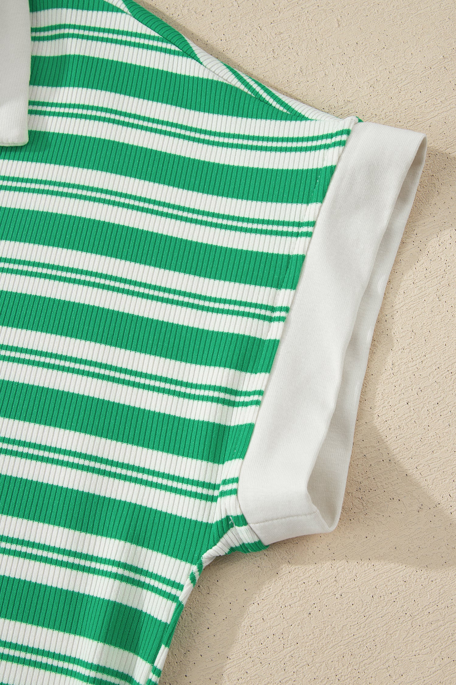 Green Stripe Midi Dress with Pockets
