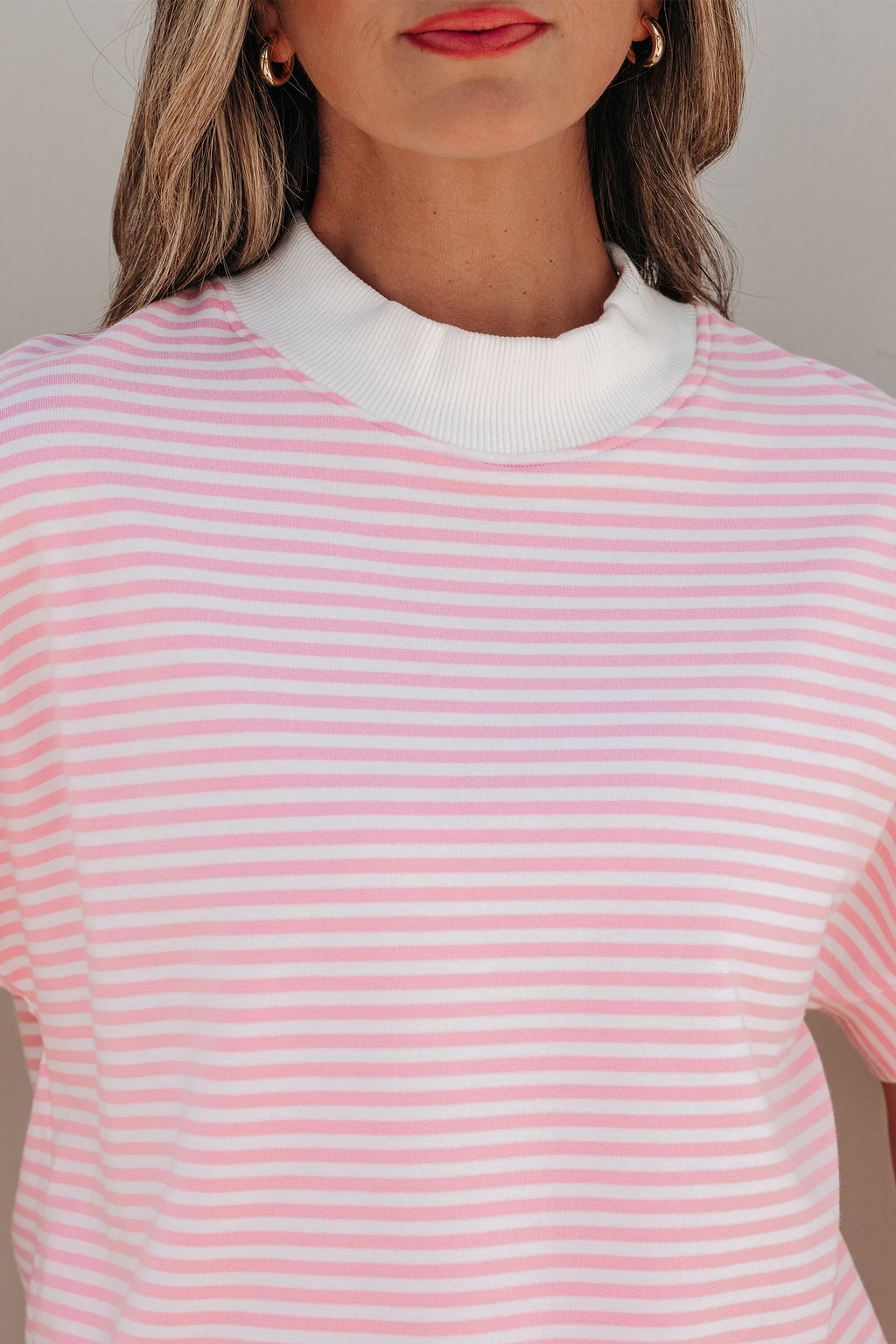 Pink Stripe 2pcs Short Set