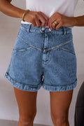 Ivy Seam Denim Shorts