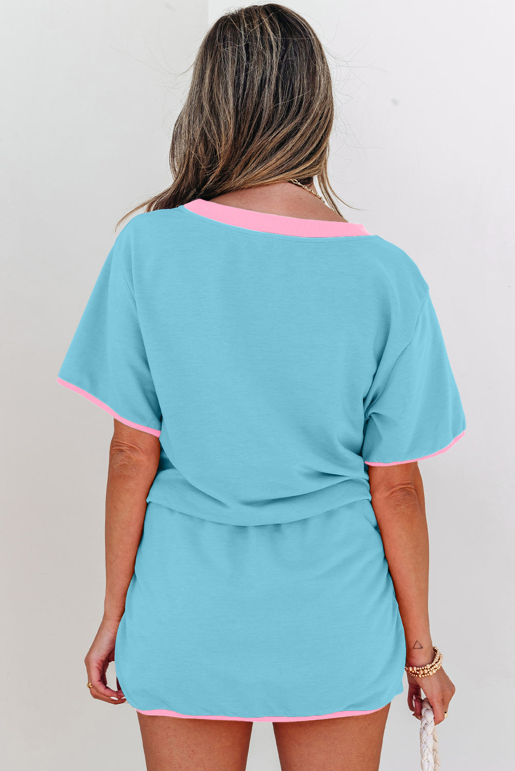 Turquoise Shirt and Skort 2pcs Set