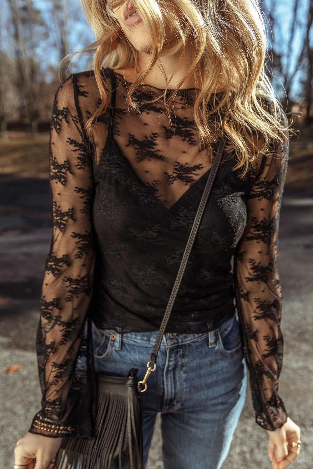 Midnight Muse Lace Top