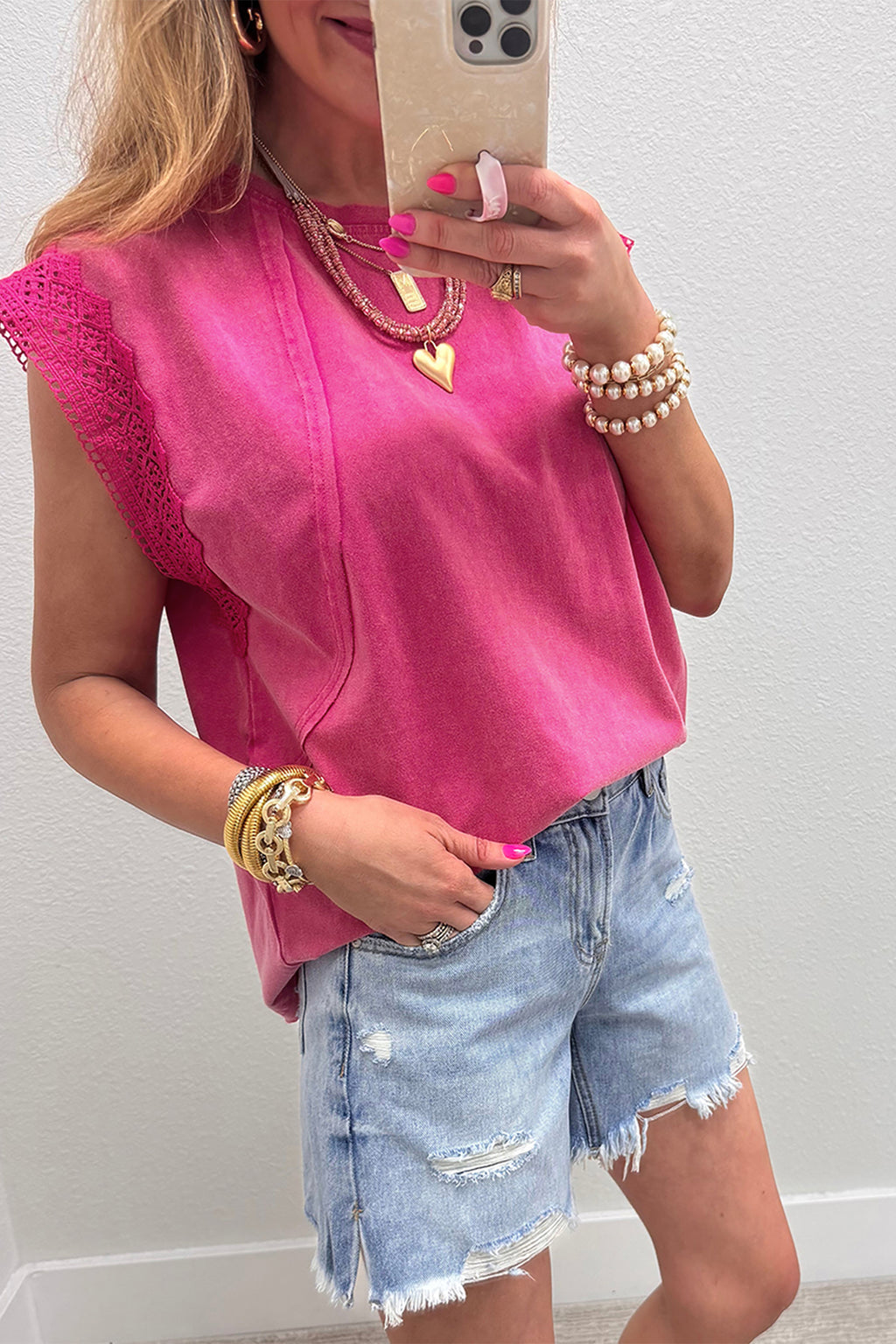 Pink Mineral Wash Top
