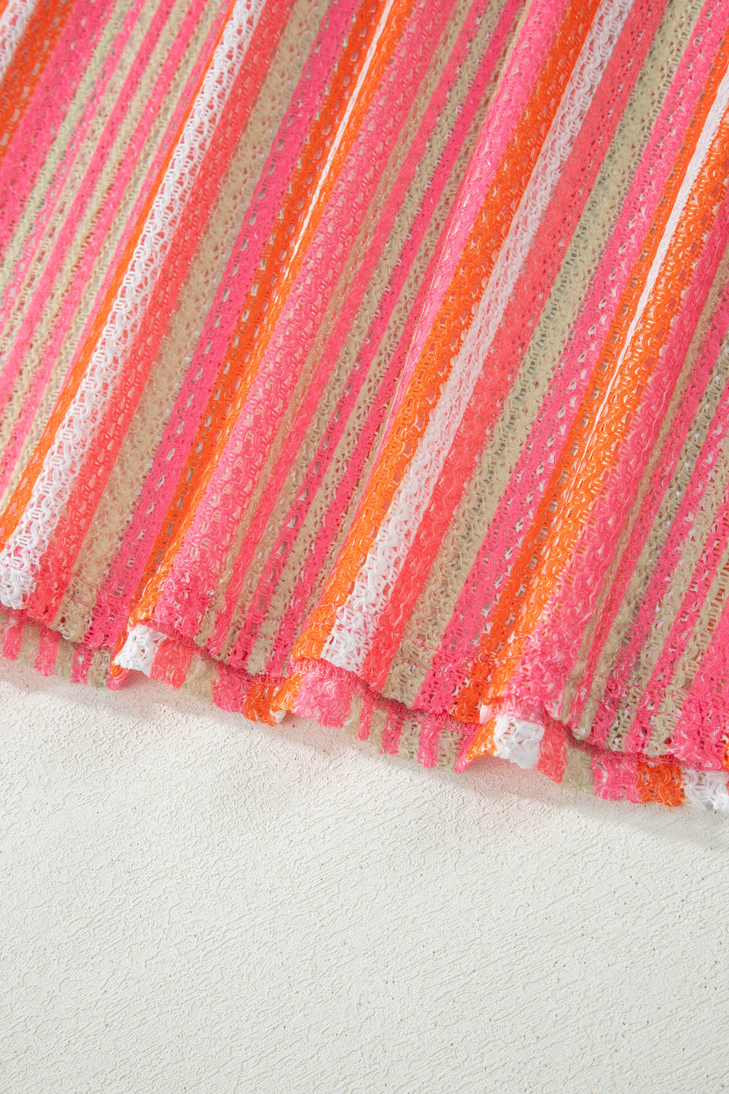 Pink Stripe Ruffled Vacation Maxi Dress