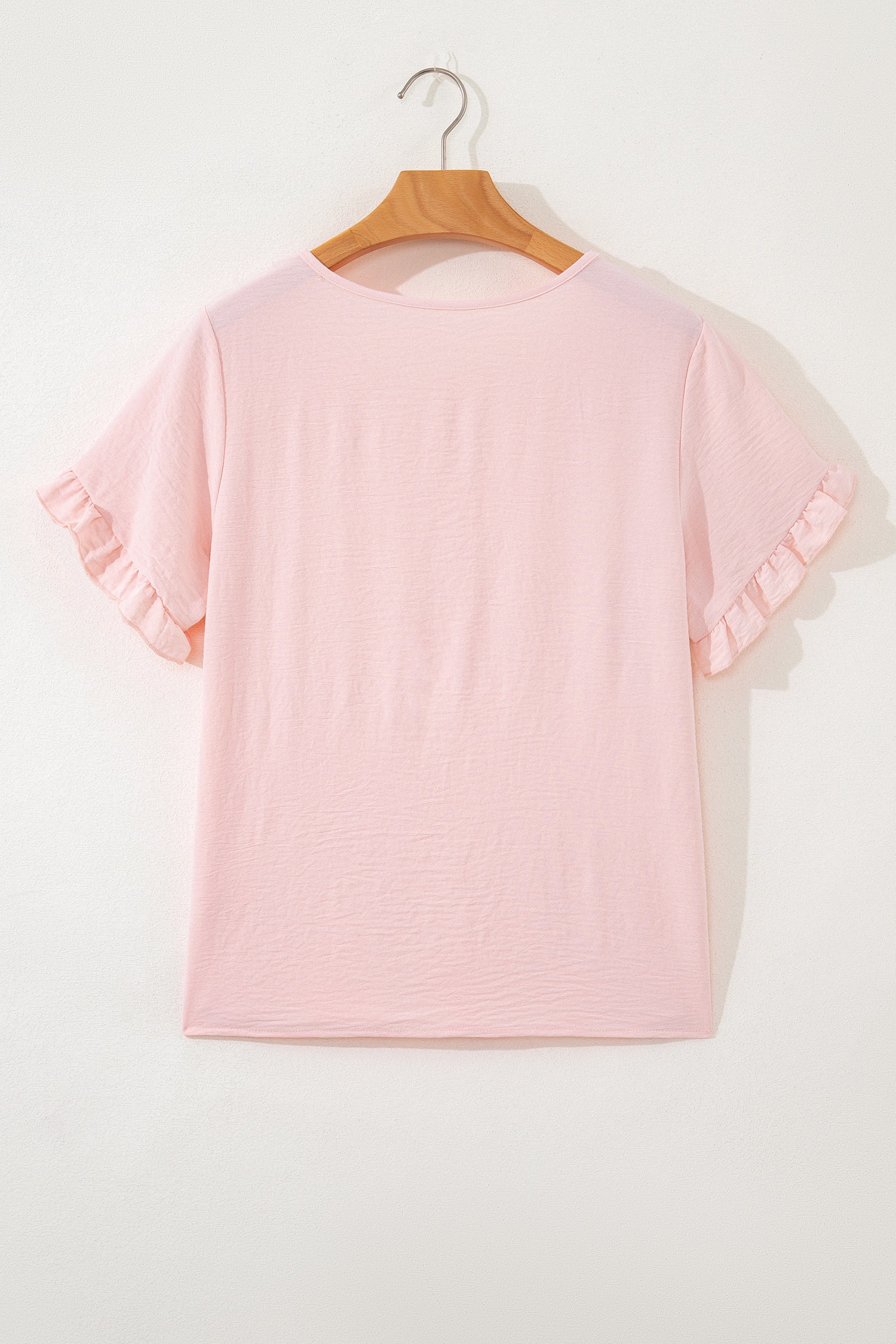 Light Pink Short Sleeve Blouse