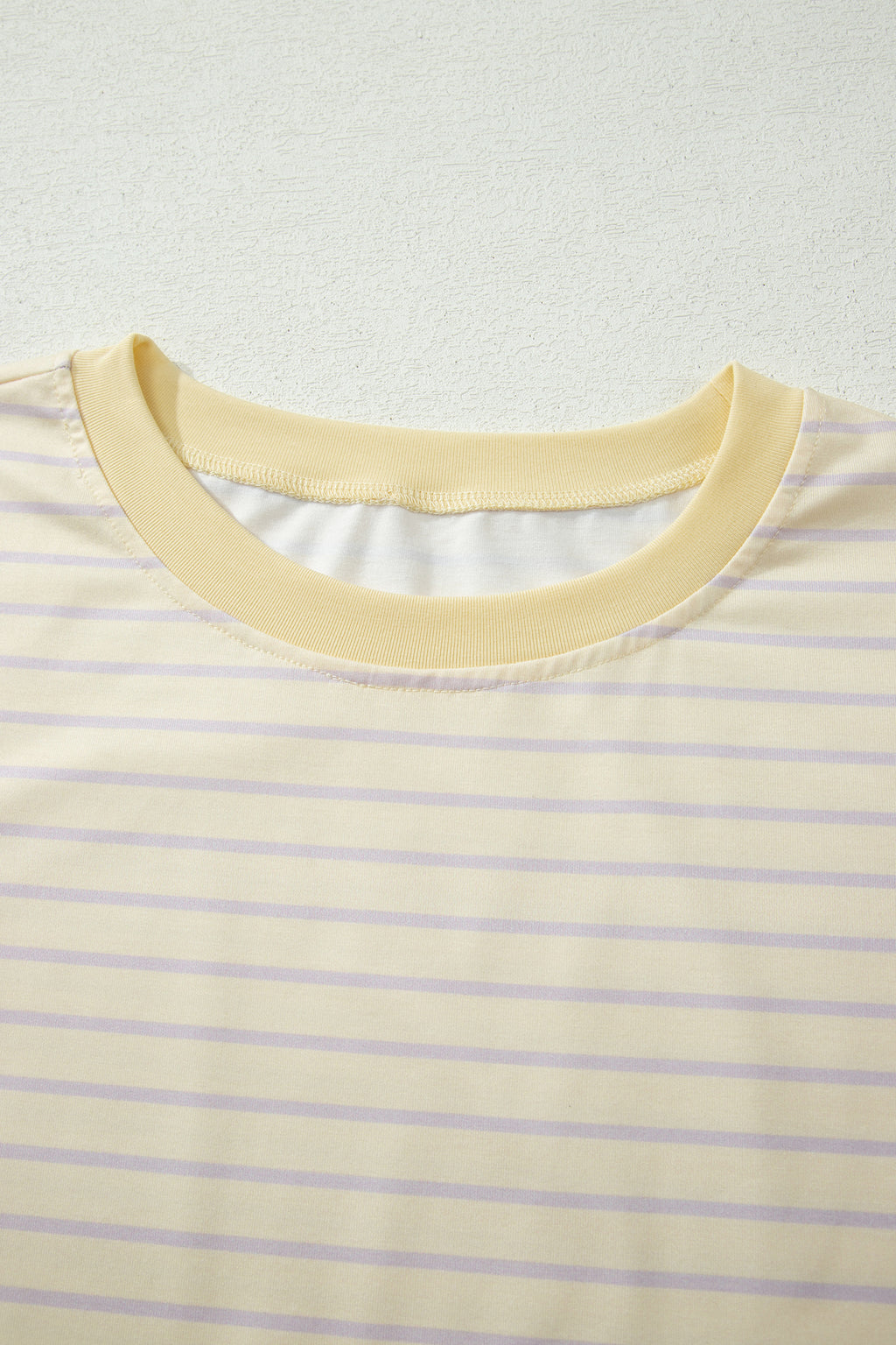 Yellow Stripe Relaxed Tee Drawstring Shorts 2pcs Outfit