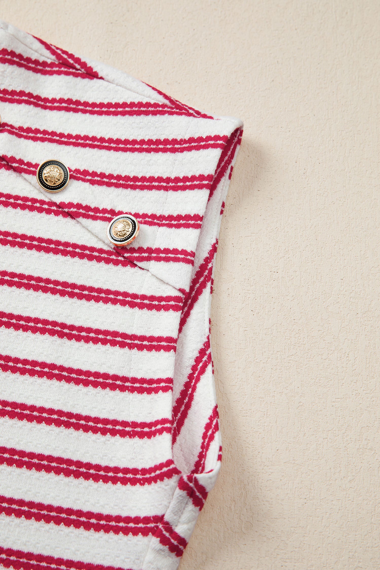 Sail Away Striped Button Top