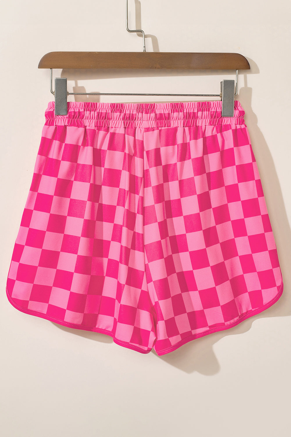 Rose Checkered Casual Shorts