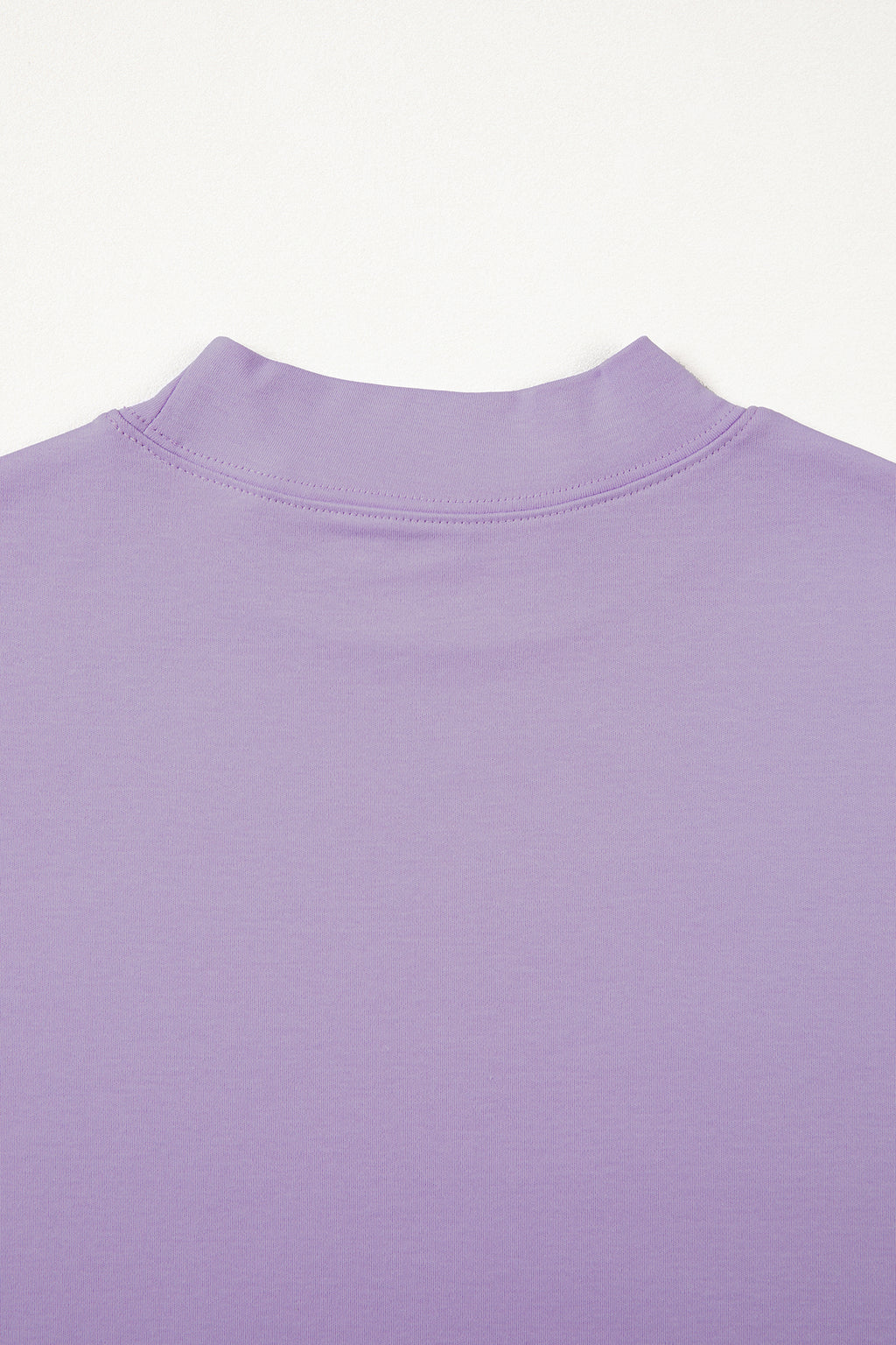 Sachet Pink Solid Color High Neck Oversize Tee
