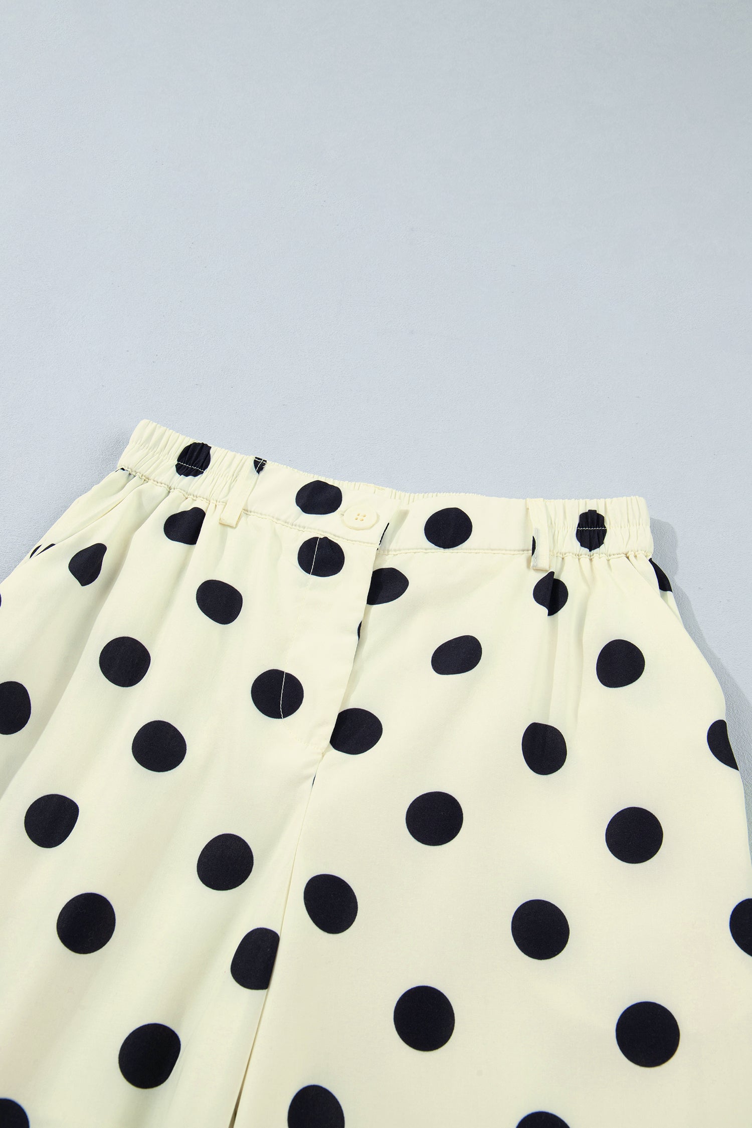 Black Polka Dot Ankle Length Harem Pants