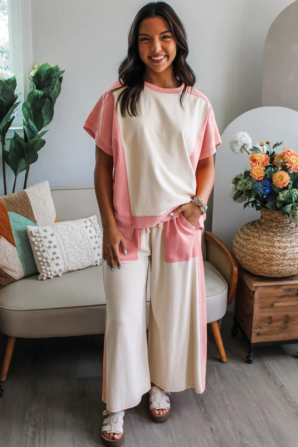 Blush Cream Lounge Set