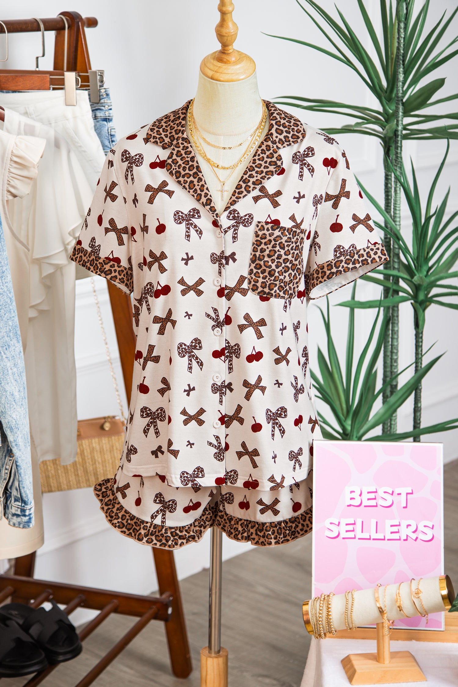 Cherry Bow PJ Set