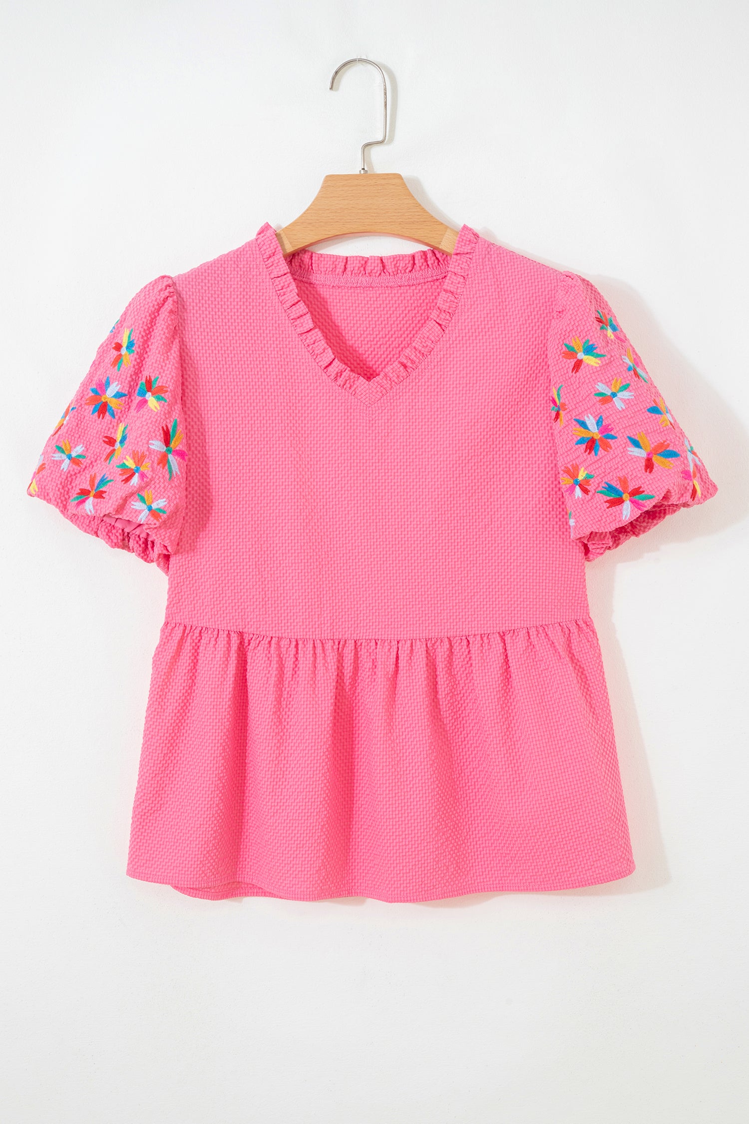 Blush Bloom Peplum Top